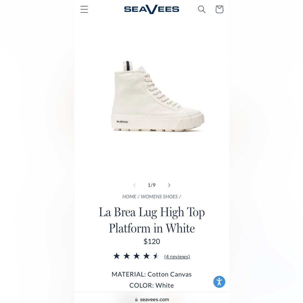 NEW seavees la brea high top sneakers